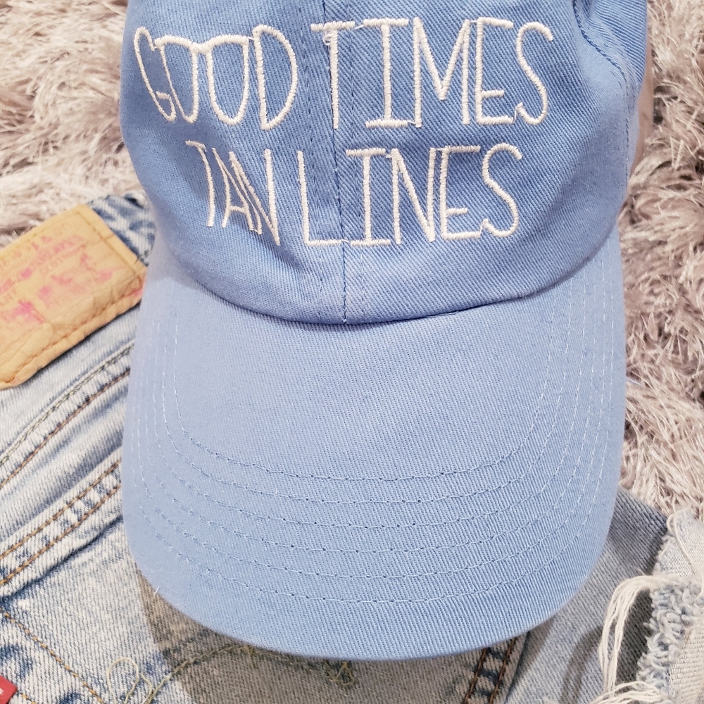 Good Times Tan Lines Blue Baseball Cap